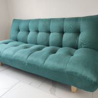 Практичен диван - зелен клик клак 184х85х99см, снимка 3 - Дивани и мека мебел - 45707364
