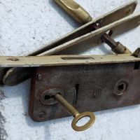 Метални брави с бронзови дръжки и бронзов обков, снимка 2 - Други стоки за дома - 45626746