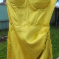 Елегантна рокля в жълто , снимка 2 - Рокли - 45920383