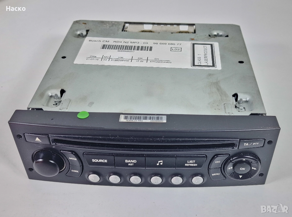 Радио Ситроен Ц5 Х7 III Citroen C5 X7 III 2008-2017 96 669 680 77 9666968077 96669680ZD, снимка 1