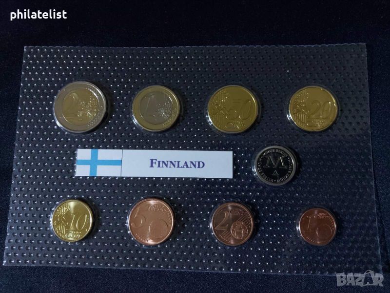 Финландия 1999 - 2001 - Евро сет - комплектна серия от 1 цент до 2 евро + медал, снимка 1