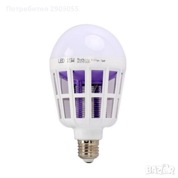 LED крушка против комари с адаптор за стена , снимка 1