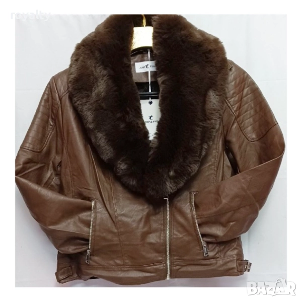 Късо зимно кожено яке, снимка 1