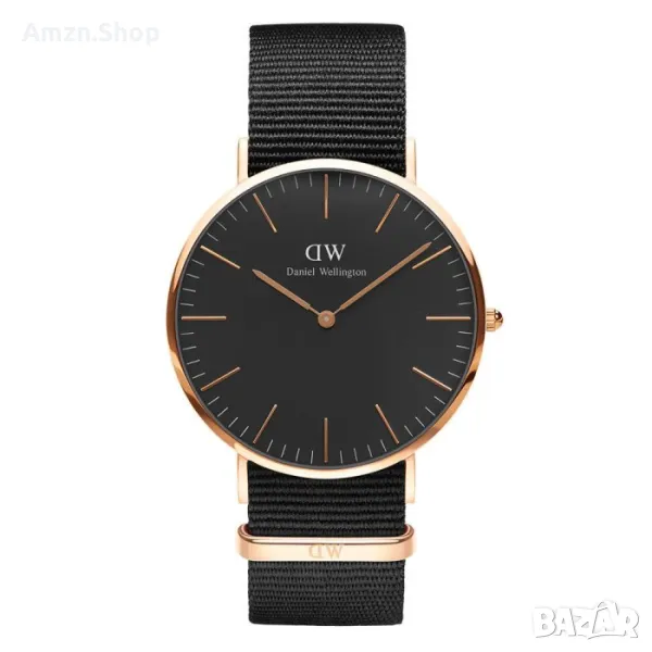 Часовник Daniel Wellington Classic Black 40 mm DW00100148 черна найлонова каишка, снимка 1