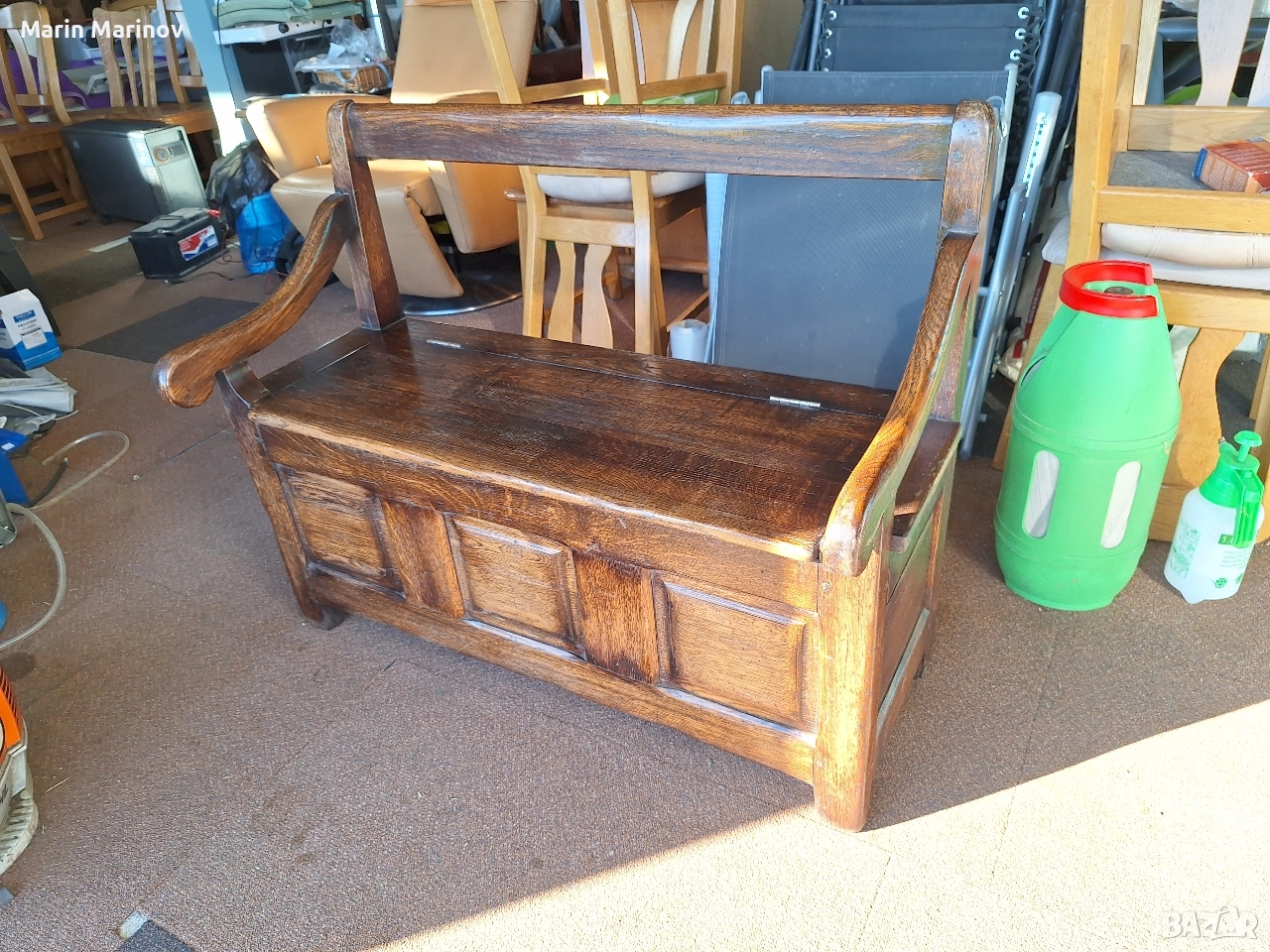 Масивна дъбова пейка , снимка 1