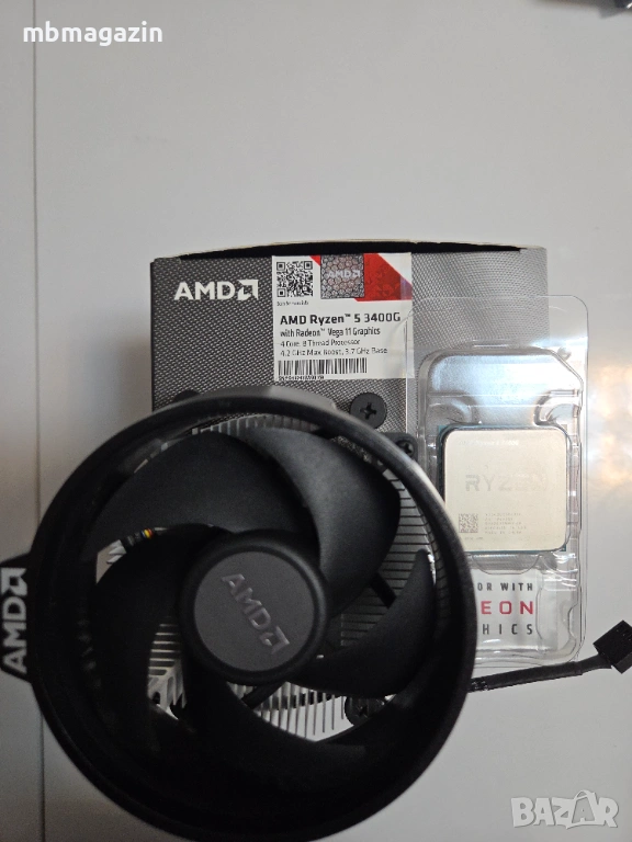 AMD Ryzen 5 3400G 4-Core 3.7GHz AM4 Box, снимка 1