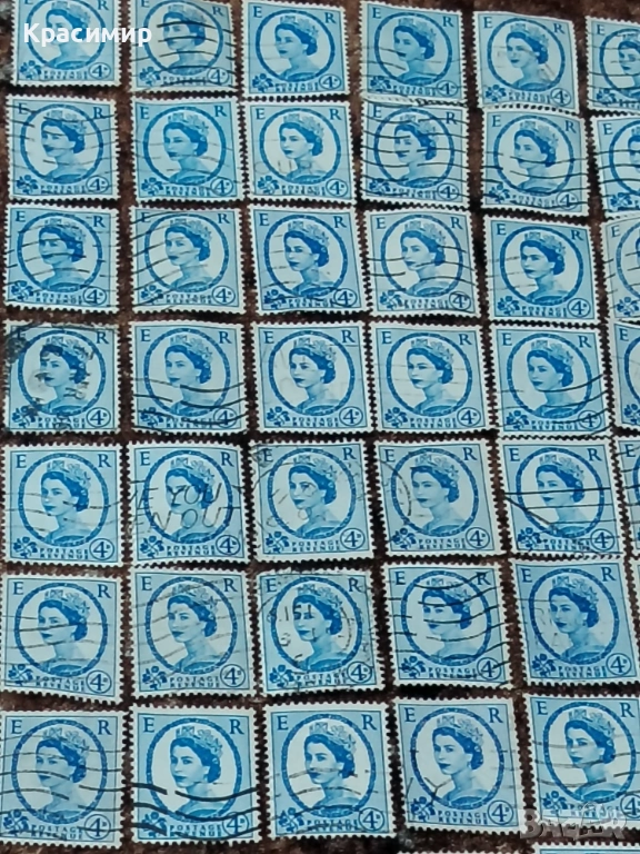 Винтидж ПОЩЕНСКИ марки Елизабет 123бр., снимка 1