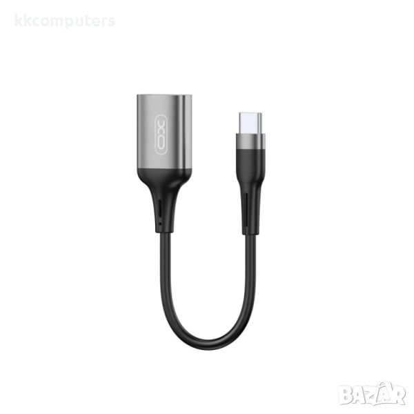 Кабел OTG, USB-C - USB женско, XO NB201, Черен, снимка 1