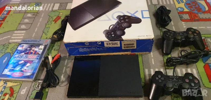 Sony PlayStation 2 slim Ps2 с кутия и 1 игра не е хакнат, снимка 1