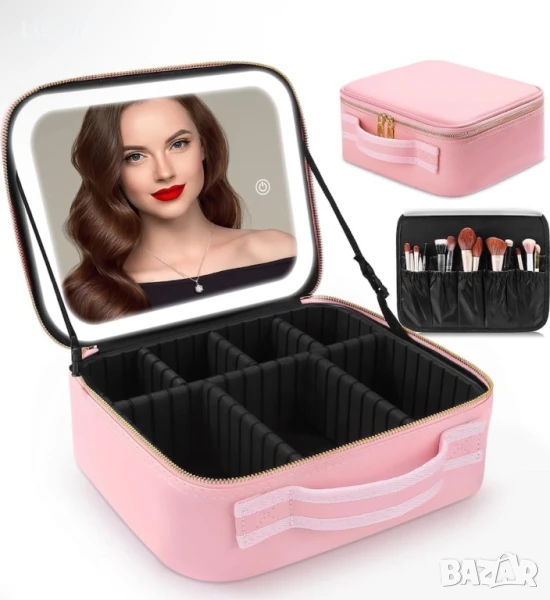 Козметичен куфар с LED осветление, снимка 1