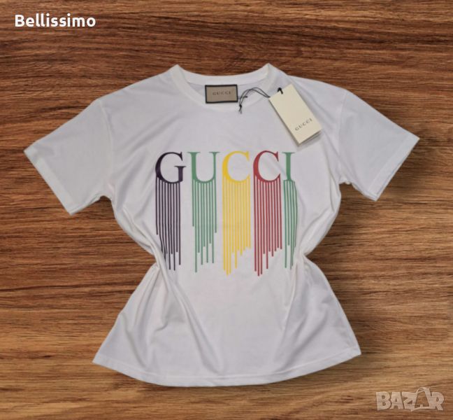 *Gucci* Дамска тениска с щампа в бял цвят, снимка 1