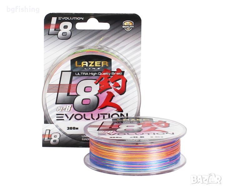Плетено влакно Lazer PE L8 Evolution Multicolour, снимка 1