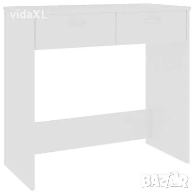 vidaXL Бюро, бяло, 80x40x75 см, инженерно дърво（SKU:801355）, снимка 1