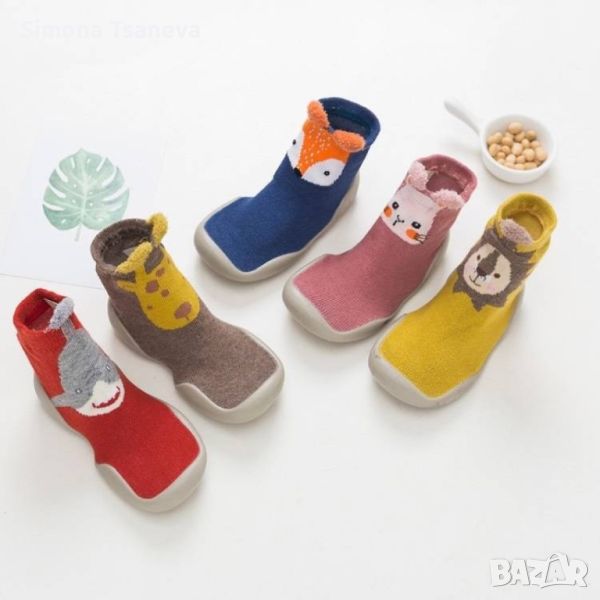 Детски чорапи с гумена подметка, различни номера и цветове W SHOE3, снимка 1