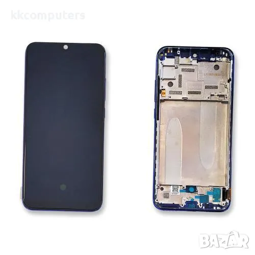 LCD Дисплей за Xiaomi Mi A3 / CC 9e (2019) / 5610100380B6 / Тъч скрийн / Рамка / Син / Service pack, снимка 1