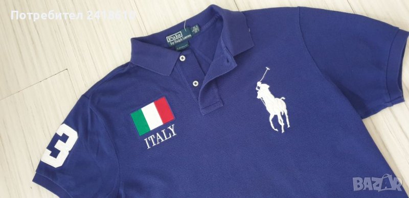 POLO Ralph Lauren Pique Cotton Italy Flag Mens Size L ОРИГИНАЛ! Мъжка Тениска!, снимка 1