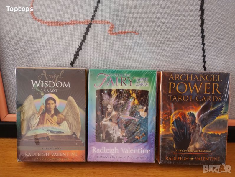 78 таро карти със значения върху тях: Angel Wisdom Tarot & Fairy Tarot & Archangel Power Tarot, снимка 1