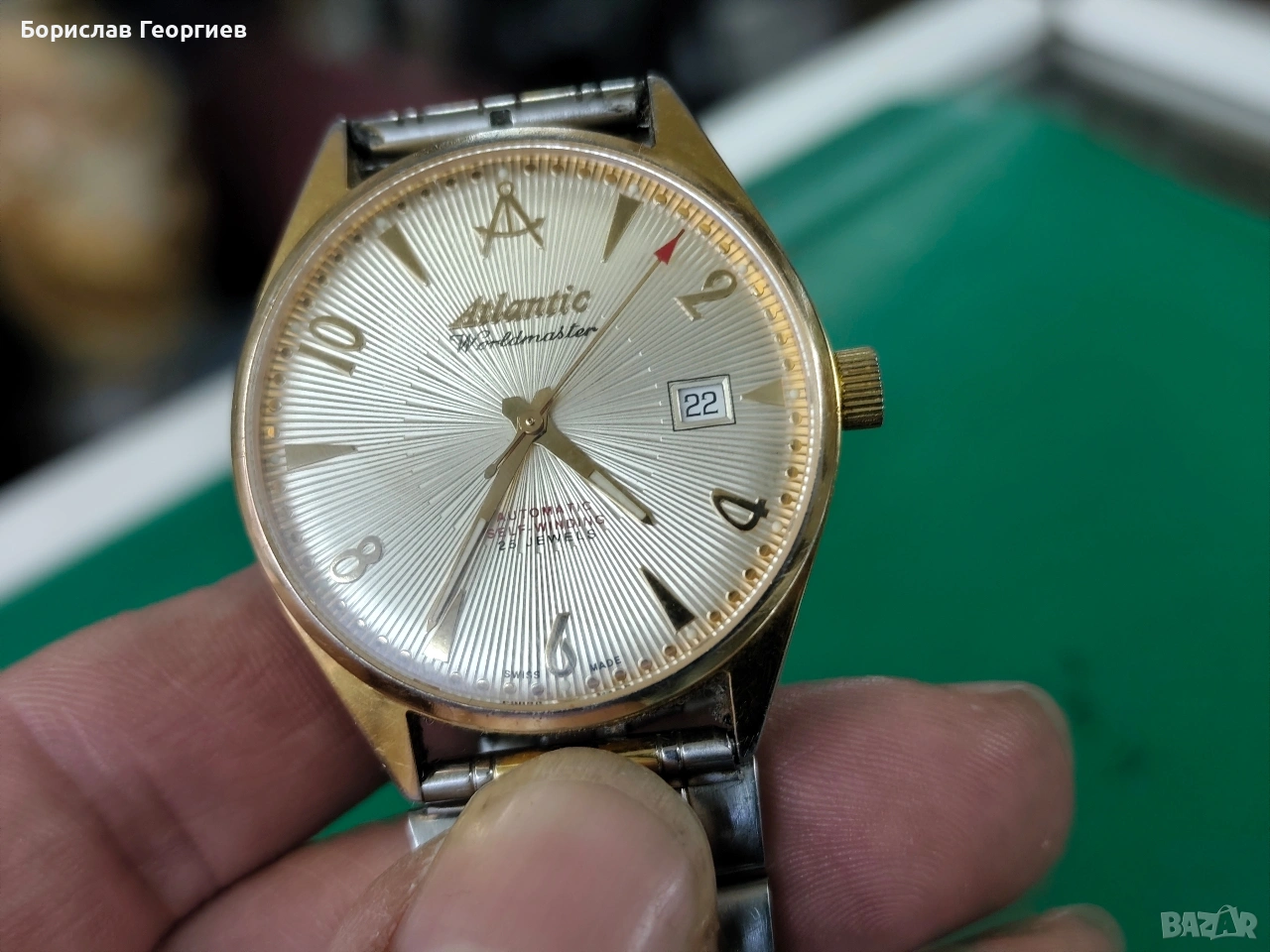 Механичен часовник atlantic worldmaster 25 jewels automatic, снимка 1