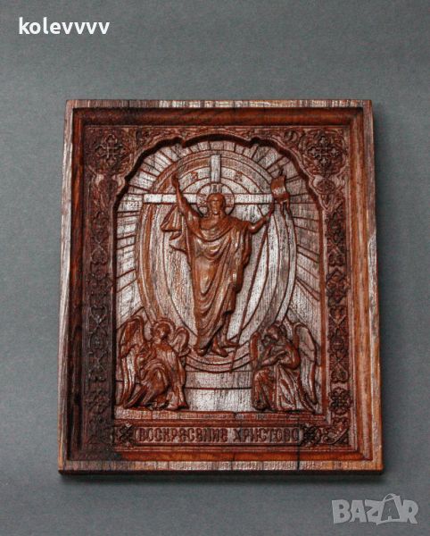 Икона-дърворезба "Воскресение Христово", снимка 1