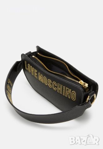 LOVE MOSCHINO 🍊 Дамска кожена чанта "BLACK & GOLD" нова с етикети, снимка 8 - Чанти - 45494551