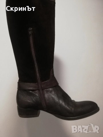 Ботуши N38 естествена кожа, Отлично състояние! , снимка 2 - Дамски ботуши - 52533650