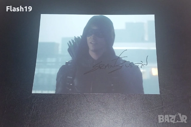 🏹 Личен автограф Грант Гъстин (Grant Gustin) - Green Arrow (Зелената стрела) 🏹 , снимка 2 - Колекции - 53769817