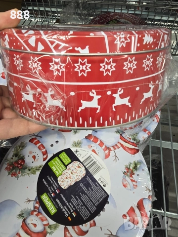 коледни метални кутии , снимка 3 - Кутии за съхранение - 52807735