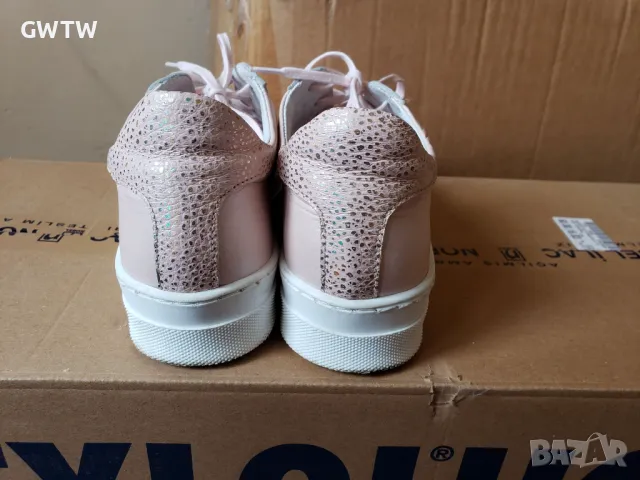 Розови кецове от естествена кожа, снимка 7 - Кецове - 49801376