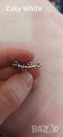 Сребърни обеци в кутийка , снимка 3 - Обеци - 53781548