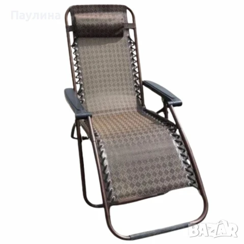 Плажен стол-шезлонг с възглавничка, снимка 1