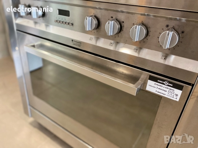 готварска печка Hotpoint Ariston CP9VP6 90см, снимка 6 - Печки, фурни - 52126051