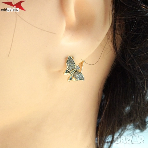 Обеци с 14К златно покритие 2141841, снимка 4 - Колиета, медальони, синджири - 52890556