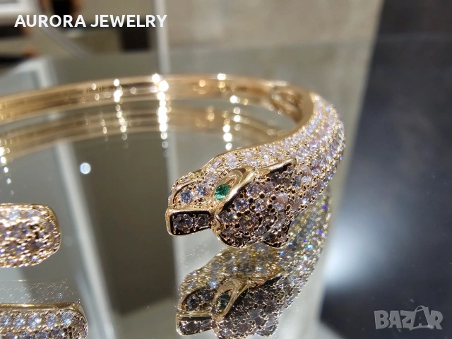 CARTIER Panthere de Cartier Rose Gold Diamonds Дамска Гривна, снимка 6 - Гривни - 53169877