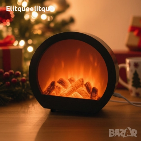 LED декоративна мини камина с имитация на пламък, снимка 4 - Декорация за дома - 52284089