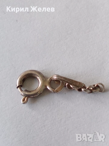 Сребърна карабинка закопчалка 25808, снимка 3 - Колиета, медальони, синджири - 52243383