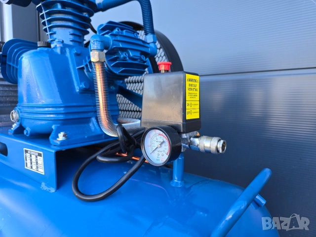 Компресор за въздух - 200 литра 3.0 kW, 4 hp 12 bar.480л/м, снимка 4 - Компресори - 27073241