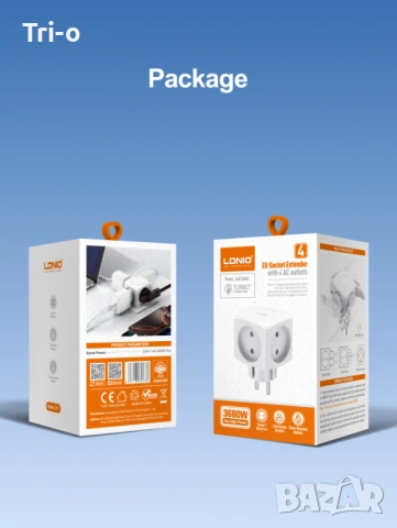 LDNIO Мини куб разклонител, адаптер 4 мулти-изхода, захранване 16A, снимка 5 - Друга електроника - 53138028