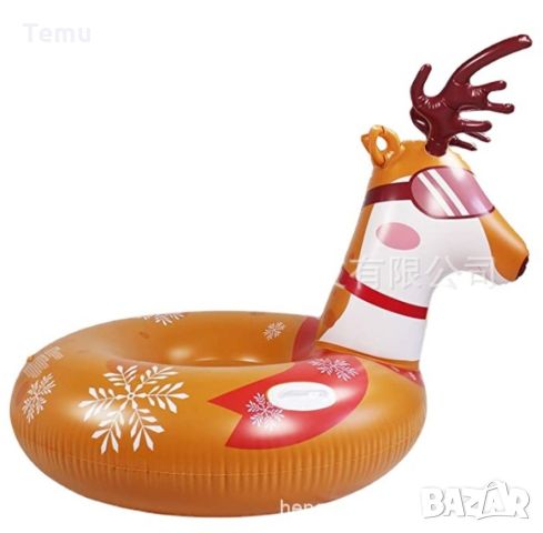 Надуваема шейна елен с удобни дръжки, за зима и лято, снимка 3 - Надуваеми играчки - 45796048