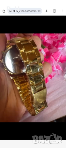 ЛУКСОЗЕН ДАМСКИ ЧАСОВНИК В ЗЛАТЕН ЦВЯТ , снимка 5 - Луксозни - 52905546