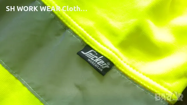 Snickers 8053 High-Vis Micro Fleece Round Neck, Class 3 Yellow M / L работна блуза W4-225, снимка 14 - Блузи - 46922250