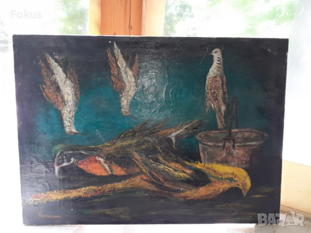 Стара картина масло на платно на Portaluppi, снимка 6 - Антикварни и старинни предмети - 51066260