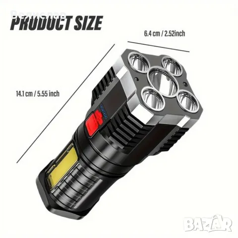 Мощно презареждаемо USB Фенерче, снимка 7 - Друга електроника - 46934477