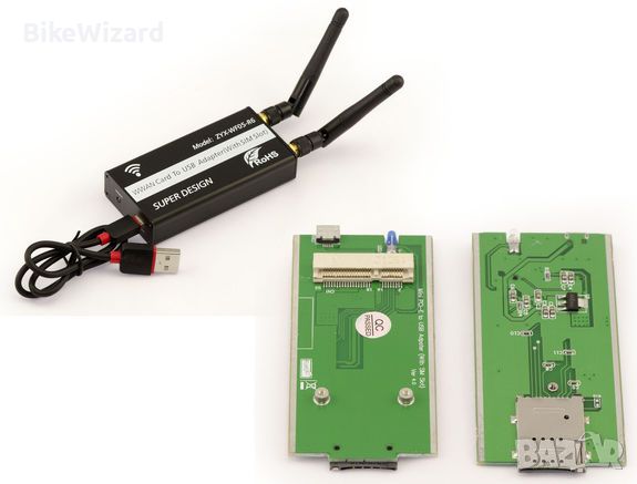KALEA-INFORMATIQUE MiniPCIe към USB адаптер за WWAN LTE модул НОВ, снимка 3 - Друга електроника - 45855462