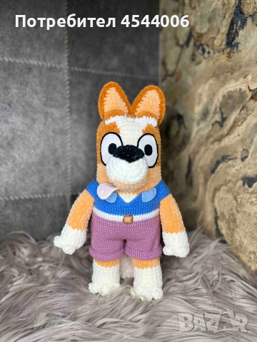 Плетена играчка Мечо Пух ,Бинго.Син трактор, снимка 11 - Плюшени играчки - 52803012