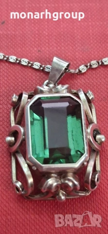 Сребърна верижка с висулка, снимка 3 - Колиета, медальони, синджири - 53872672