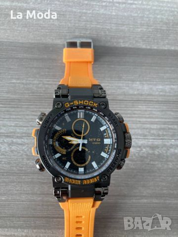 Часовник Casio G-Shock метален корпус оранжева каишка реплика, снимка 3 - Мъжки - 45996713