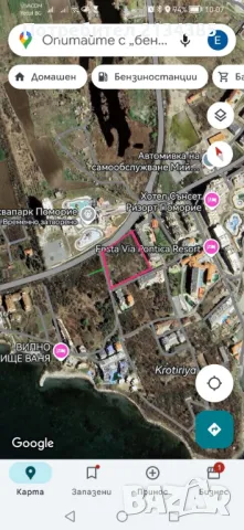 ПОМОРИЕ ПАРЦЕЛ -ТОП -локация до аквапарк , снимка 2 - Парцели - 50409099