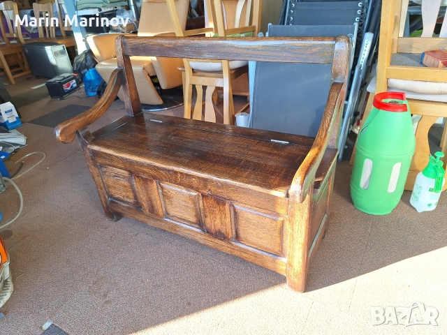 Масивна дъбова пейка 