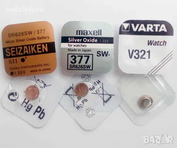 БАТЕРИЯ ЗА ЧАСОВНИК 1.55V СРЕБЪРНО-ОКСИДНА ТЕХНОЛОГИЯ БАТЕРИИ ЗА ЧАСОВНИЦИ AG LR SR SW CR 626 926 , снимка 6 - Други - 40728947