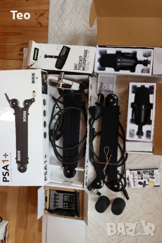 Микрофони, стойки, клавиатури, падове, рекордер, подложка, кабели и др, снимка 2 - Аудиосистеми - 52593611